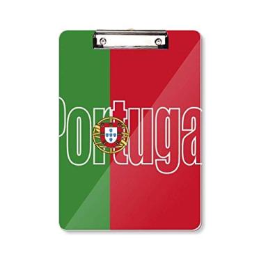 Imagem de Placa de apoio A4 com nome da bandeira de Portugal