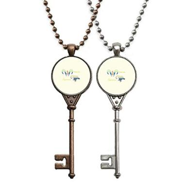 Imagem de OFFbb-USA Taurus Capricórnio Constelação Chaveiro Colar Pingente Joias Decoração Casal