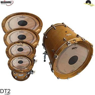 Imagem de Kit de Peles Williams - DT2 Duplo filme clear c/dot central (10"/12"/14"/16"/20")