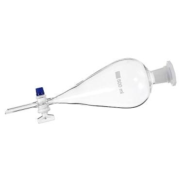 Imagem de SOLUSTRE Funil De Separação Em Forma De Pêra Coluna De Separação De Cores Funil De Separação De Laboratório Funil De Separação De Vidro Robusto Acessórios Eua Óculos Ptfe Equipamento