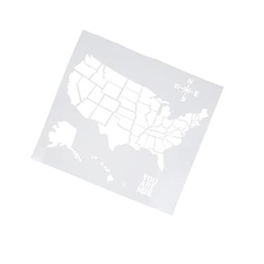 Imagem de TEHAUX 1 Unidade Mapa Estados Unidos Da América Mapa Eua Estênceis Para Pintura Nós Mapa Mapas Eua Mapa De Nós Estêncil De Pintura De Parede Modelos De Desenho Spray