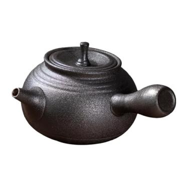 Imagem de Gralara Bule de cerâmica para água fervente, bule de chá de argila com filtro de chá para acampamento de cozinha