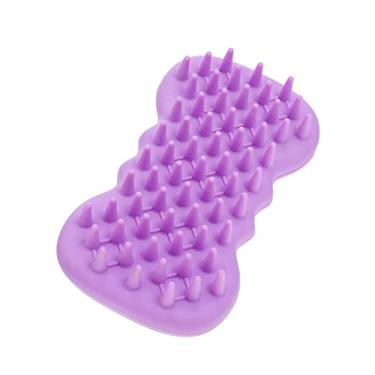 Imagem de Mobestech 1 Unidade Escova De Shampoo De Silicone Lavador De Corpo Ferramenta De Cuidados Com a Pele Escova De Limpeza De Caspa Xampu Gel De Sílica Roxo Escovação a Seco Tome Um Banho Bebê