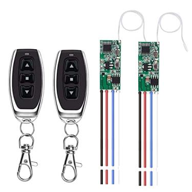 Imagem de 12 V DC Motor Drive para frente e para ré, controle remoto sem fio DC 3V ~ 18V 433Mhz RF controle de motor elétrico para porta de rolamento, cortinas/fechaduras elétricas, bomba de água