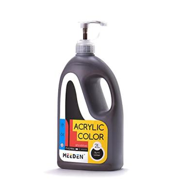 Imagem de MEEDEN Tinta acrílica de umber queimado com tampa de bomba, 1/2 galão (2 L /7 oz.) Cor de pigmento rico não tóxico de corpo pesado, perfeita para aula de arte, pintura de parede, festa de pintura e DIY criativo