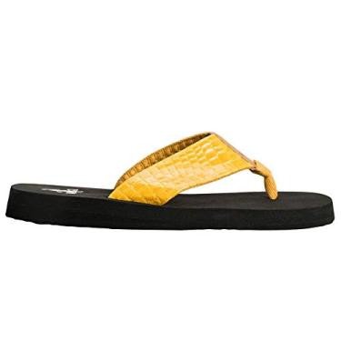 Imagem de Corkys Footwear Sandália feminina de mostarda com bola de praia, Amarelo, 36