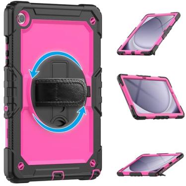 Imagem de Estojo de Capa Compatible with Samsung Galaxy Tab A9 Plus 2023 SM-X210/SM-216/SM-X218 11inch Case with Screen Protector, Shockproof Rugged case 360° Rotating Hand Strap/Stand Capa protetora (Size : R