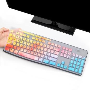 Imagem de Capa de teclado para teclado Logitech MK200 MK260 MK270 MK275 MK295 e teclado Logitech K200 K260 K270, acessórios Logitech MK270 layout dos EUA - deslumbrante