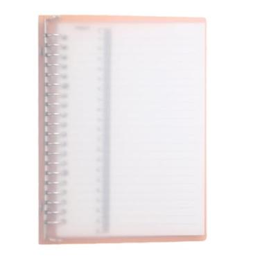 Imagem de Caderno de folha solta com clipe de metal PP, grade de estudante, linha horizontal, folha solta inglesa, substituível, núcleo interno, em branco, bloco espesso, A5 (linha horizontal) - 2 peças