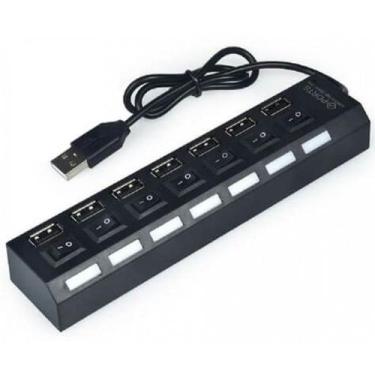 Imagem de Hub 7 Portas Usb 2.0 Com Switch E Led