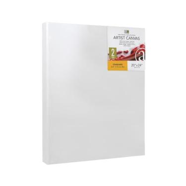 Imagem de Art Advantage Tela artística com borda visual 50 x 61 cm, 2 peças, tela esticada para pintura, tela em branco para acrílico e óleos, telas para artistas, tela pré-esticada profissional