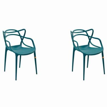 Imagem de Conjunto com 2 Cadeiras Allegra Verde Petróleo