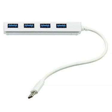 Imagem de Adaptador USB Tipo C com 4 Portas USB 3.0 Branco - Penton