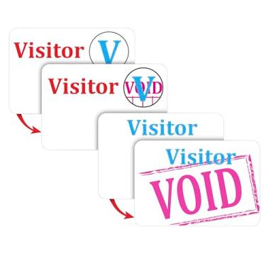 Imagem de C-Line Time's Up! Emblemas de visitantes autovalentes de 1 dia, 7,6 x 5,8 cm, 100 por caixa (97004), branco