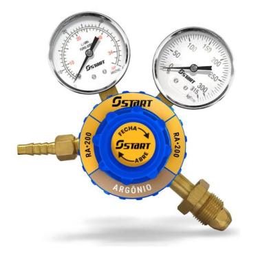 Imagem de Regulador Para Cilindro De Argônio 2 Manômetros Ra200 Start