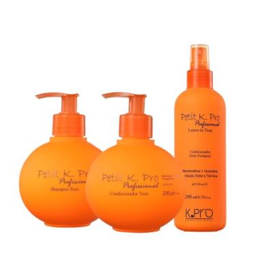 Imagem de Kit K.Pro Petit Kids Shampoo Condicionador e Leave-in (3 produtos)
