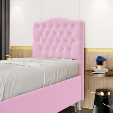 Imagem de Cabeceira Pollux 90 para Cama Box de Solteiro Z-021 Sued Rosa Bebê Ara