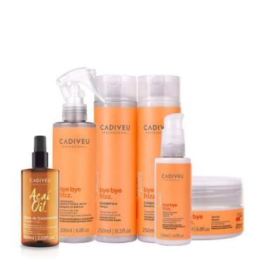 Imagem de Kit Cadiveu Professional Bye Bye Frizz Completo e Oléo Açai 60ml (6 pr