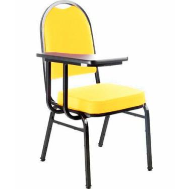 Imagem de Cadeira Universitária para Auditório Linha Hotel Amarelo - Design Offi