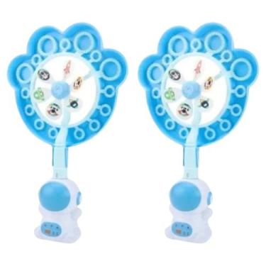 Imagem de kit 2 Brinquedos Bolha de Sabão Moinho giratorio para criança cata ven