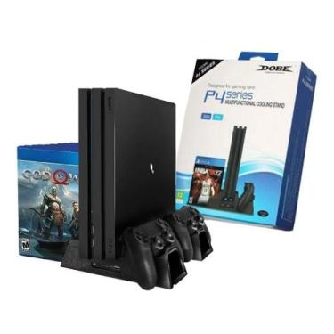 Imagem de Base Vertical Compativel Ps4 Slim/Pro Cooler Dock Controles, Stand Jog