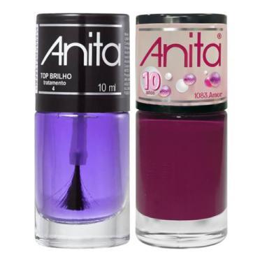 Imagem de Esmalte Amor Coleção 10 anos + Top Brilho 10ml Anita -