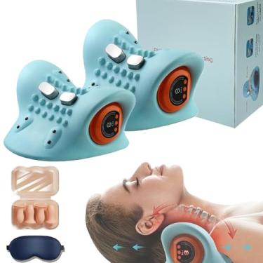 Imagem de Massageador Hugterra de alta qualidade 2025, massageador Shiatsu de pescoço e ombro, massageador de pescoço de ângulo de 26°, massageador de pescoço e ombro 4D com calor (2 peças)