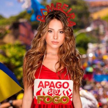 Imagem de Kit Carnaval Para Bloquinho Tiara e Placa Bombeira Em Eva E Glitter - 