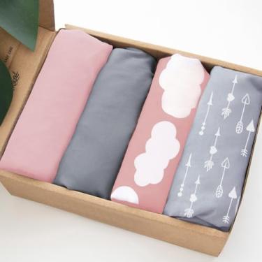 Imagem de Bassinet Sheets for Boys and Girls (33" x 20"), 4 Pack, Compatible with Maxi COSI Iora, Koola Baby, Baby Joy, Angelbliss, Papablic, Kidsclub Bedside Bassinet, Ultra Soft Microfiber Surface, Pink Print