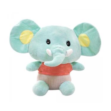 Imagem de Elefante De Pelúcia Bebe Orelhudo 36Cms - Fofy Toys, Verde aguá