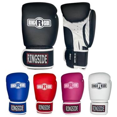 Imagem de Luvas de treinamento de boxe Striker da Ringside, Black/White, Large/X-Large