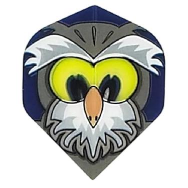 Imagem de US Darts - 3 conjuntos (9 voos) Xtra forte impiedoso padrão coruja dardos voos