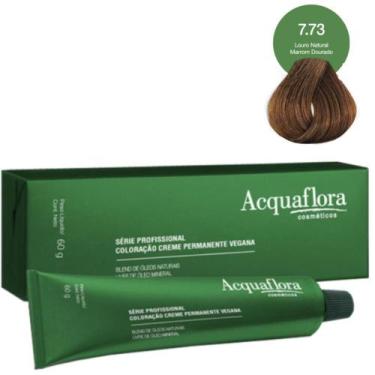 Imagem de Coloração Creme Acquaflora Vegana 7.73 Louro Natural Marrom Dourado 60