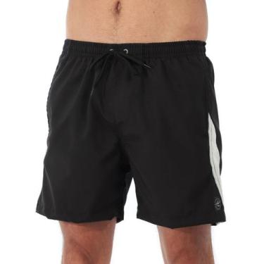 Imagem de Short Masculino Cós Elástico Stretch Recorte Anistia Preto, P