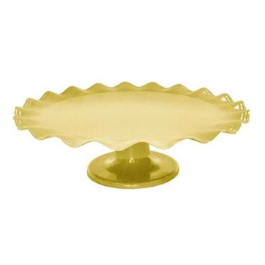 Imagem de Boleira Babado Ondulado C/ Suporte Doces Bolos Decoração - Sem Marca, 