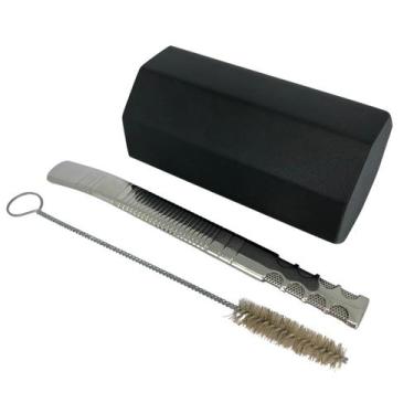 Imagem de Kit tereré cuia copo octogonal preto 300ml + bomba de tela premium pra