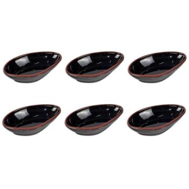 Imagem de Kit C/ 6 Molheiras Para Shoyu Ou Molhos Preto Vermelho - AC