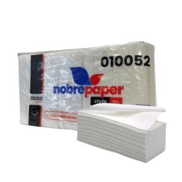 Imagem de Papel Interfolha 100% celulose 22,5x21cm 2 dobras folha dupla Nobre co