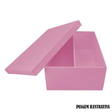 Imagem de Caixa Mini Chandon Tampa de Sapato 1 Divisoria 25x15x8cm Mdf Madeira P