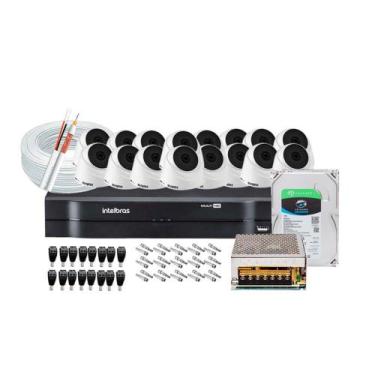 Imagem de Kit 16 Câmeras de Segurança HD 720p Intelbras VHC 1120D+DVR Intelbras 