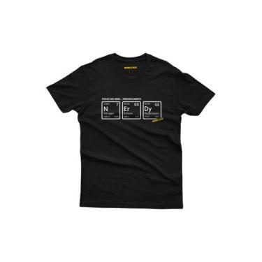 Imagem de Camiseta Nerd - Tabela periódica By Nerd Chic Loja Geek, G, Preto