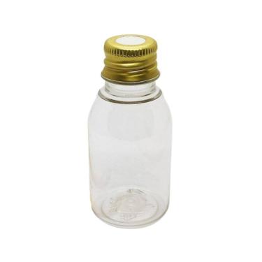 Imagem de Lembrancinha Frasco 60ml Tampa De Aluminio Furada Dourada 10un