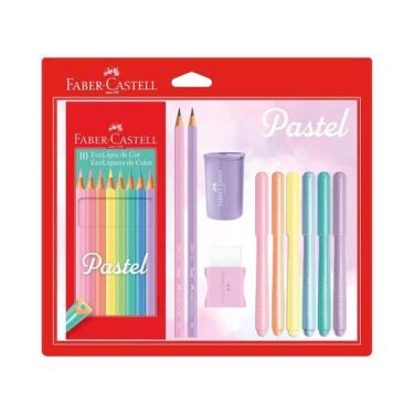 Imagem de Kit Tons Pastel Faber-Castell com 20 itens
