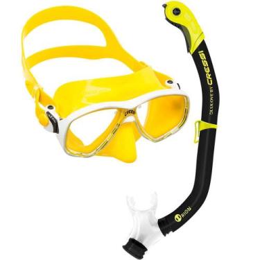 Imagem de Kit de Mergulho Máscara+Respirador Cressi Marea Color + Orion Dry, Ama