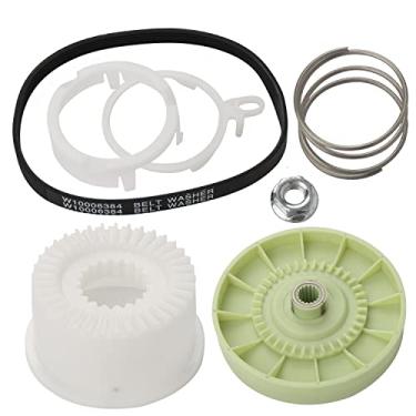 Imagem de Kit de embreagem de polia W10721967 e correia de transmissão W10006384 da Seentech - compatível com arruela Whirlpool Kenmore - Substitui: W10006356 W10315818 PS10057144 W10006352 W10006353 W10006353