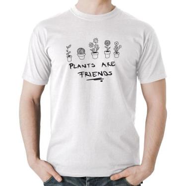 Imagem de Camiseta Algodão Plants are Friends - Foca na Moda, Branco, M