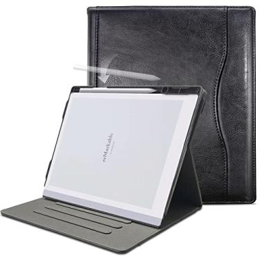 Imagem de E NET-CASE Capa para tablet Remarkable 2 de 10,4 polegadas (lançado em 2020) - Novo design atualizado com suporte giratório de 360 graus para notáveis 2 papéis digitais com suporte para lápis (preto)