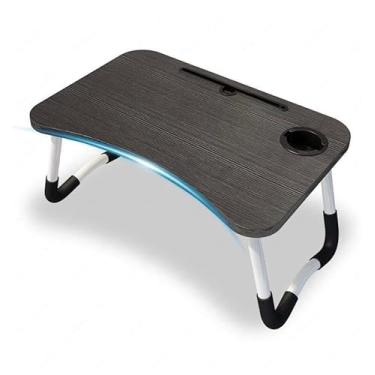 Imagem de Mesa Portátil Para Notebook Suporte Cama Sofá Preto