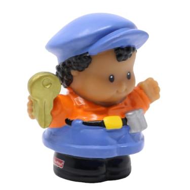 Imagem de Fisher-Price Replacement Part for Collectible Little People Airport Parking Garage Mall Playset G8129 - Replacement Valet Parking Attendant Michael Figure - Key and Coin Belt