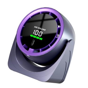 Imagem de Ｂｅｓｇａ Ventilador de mesa, ventilador de resfriamento de ar, ventilador pequeno e silencioso recarregável, ventilador de mesa, Roxo
